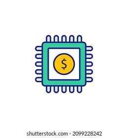 digital currency icon in vector. Logotype