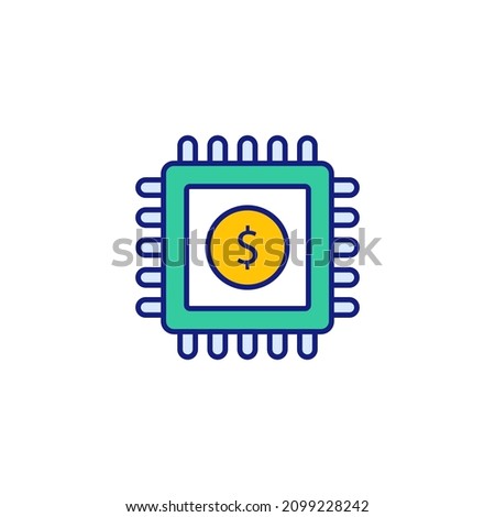 digital currency icon in vector. Logotype