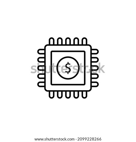 digital currency icon in vector. Logotype