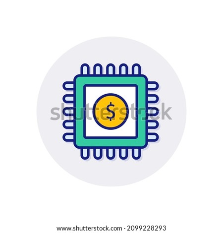 digital currency icon in vector. Logotype