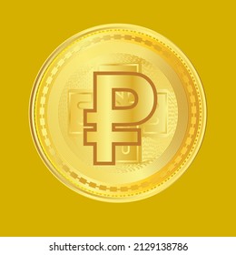 Digital Currency Symbol of Russian Rubble