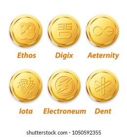 Digital Currency Vector Gold