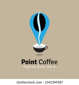 DIGITAL Custom logo design, point coffee cup logo, Elegant coffee logo design inspiration