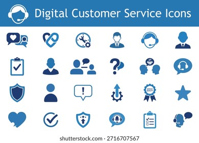 digital, Cliente, servicio, Asistencia, iconos