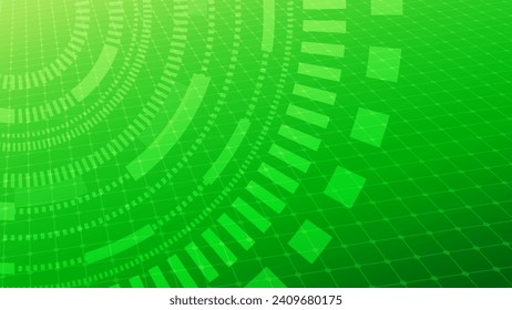 Digital Cyber Circle Grid Background