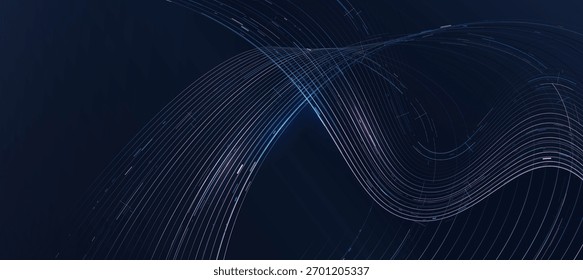  Líneas cibernéticas digitales con el concepto de análisis de datos de conexión de IA