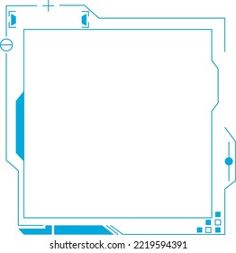 Digital cyber motif frame, square