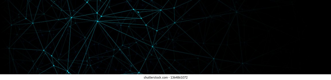 Digital cyber world communication, vector conception, black background