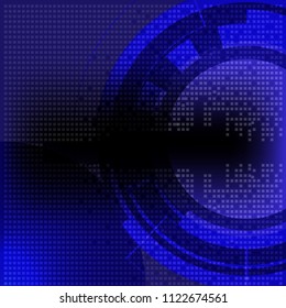 Digital Dark blue background