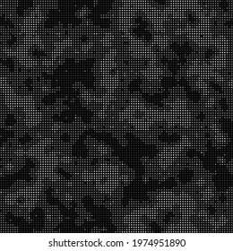 Digital dark night special forces camouflage seamless pattern. Abstract black military geometric modern camo background. Vector illustration texture