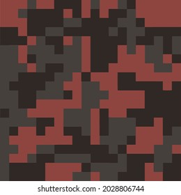 Digital Dark Red Orange The Fury Skin Camo Pattern Snake Gear Camouflage Metal Solid 3 8bit Pixel Art
