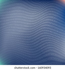 Digital dark vector background. Background of numbers. Vector illustration. 