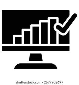 Icono digital del Web del control de calidad del tablero de instrumentos en estilo audaz