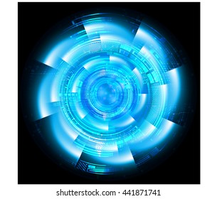 digital data background, blue abstract light hi tech pixel internet technology, Cyber security concept, Cyber data digital computer. eye scan virus. motion move speed. vector