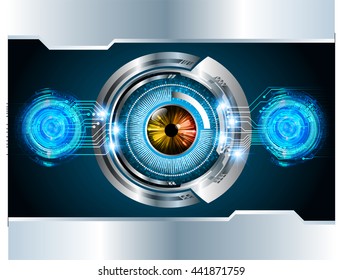 digital data background, blue abstract light hi tech pixel internet technology, Cyber security concept, Cyber data digital computer. eye scan virus. motion move speed. vector