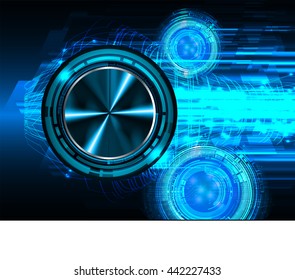 digital data background, blue abstract light hi tech pixel internet technology, Cyber security concept, Cyber data digital computer. eye scan virus. motion move speed. vector.
