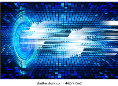 digital data background, blue abstract light hi tech pixel internet technology, Cyber security concept, Cyber data digital computer. eye scan virus. motion move speed. vector