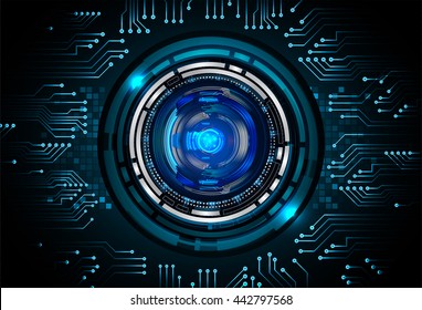 digital data background, blue abstract light hi tech pixel internet technology, Cyber security concept, Cyber data digital computer. eye scan virus. motion move speed. vector