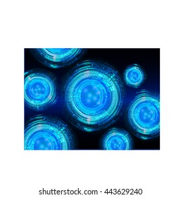 digital data background, blue silver abstract light hi tech pixel internet technology, Cyber security concept, Cyber data digital computer. eye scan virus. motion move speed. vector