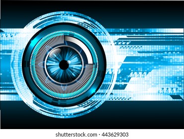 digital data background, blue silver abstract light hi tech pixel internet technology, Cyber security concept, Cyber data digital computer. eye scan virus. motion move speed. vector