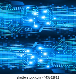 digital data background, blue silver abstract light hi tech pixel internet technology, Cyber security concept, Cyber data digital computer. eye scan virus. motion move speed. vector