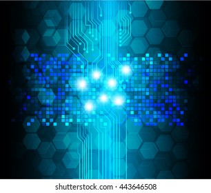digital data background, blue silver abstract light hi tech pixel internet technology, Cyber security concept, Cyber data digital computer. eye scan virus. motion move speed. vector