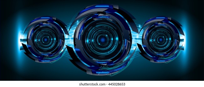 digital data background, blue silver abstract light hi tech pixel internet technology, Cyber security concept