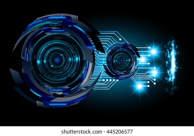 digital data background, blue silver abstract light hi tech pixel internet technology, Cyber security concept, Cyber data digital computer. eye scan virus. motion move speed. vector