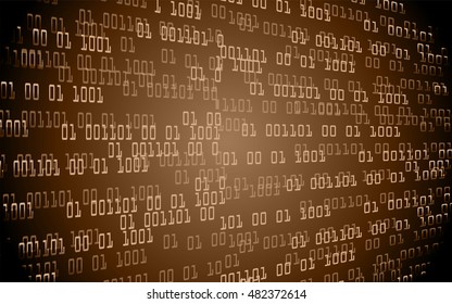 digital data background, brown abstract light hi tech pixel internet technology, Cyber security concept, computer. eye scan virus, motion move speed