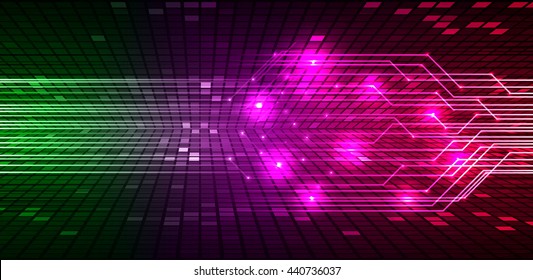 digital data background, green purple red abstract light hi tech pixel internet technology, Cyber security concept, Cyber data digital computer. eye scan virus. motion move speed. vector