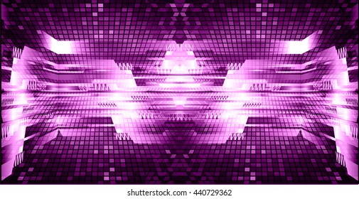 digital data background, purple abstract light hi tech pixel internet technology, Cyber security concept, Cyber data digital computer. eye scan virus. motion move speed. vector