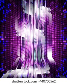 digital data background, silver purple abstract light hi tech pixel internet technology, Cyber security concept, Cyber data digital computer. eye scan virus. motion move speed. vector