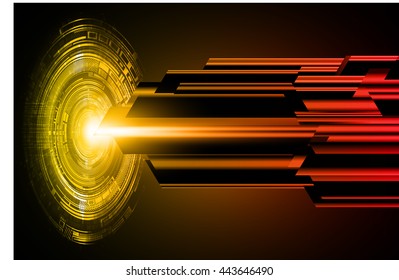 digital data background, yellow red abstract light hi tech pixel internet technology, Cyber security concept, Cyber data digital computer. eye scan virus. motion move speed. vector