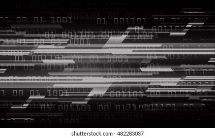 digital data background,black abstract light hi tech pixel internet technology, Cyber security concept, computer. eye scan virus, motion move speed