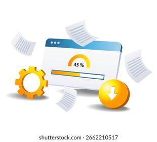 Digital data download and upload speed