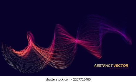 Digital Data Flow Vector Background. Big Data Technology Lines. 5G Wireless Data Transmission. High Speed Internet. Information Flow In Virtual Reality Cyberspace. Vector Illustration.