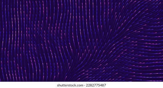Digital Data Flow Vector Background. Big Data Technology Lines. 5G Wireless Data Transmission. High Speed Light Trails. Information Flow in Virtual Reality Cyberspace. Vector Illustration.