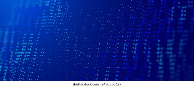 Digital Data Flow Vector Background. Big Data Technology Lines. Data Transmission Concept. High Speed Internet. Information Matrix Flow in Virtual Reality Cyberspace. Vector Illustration.