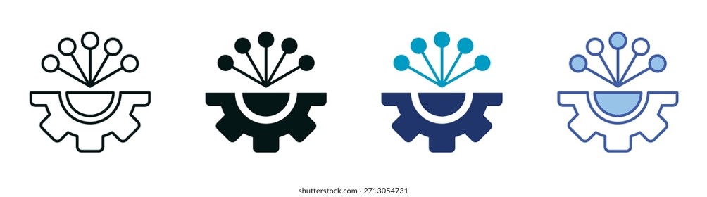 Conjunto de iconos de datos digitales que consta de varios estilos Ilustración vectorial