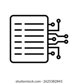 digital data icon. vector.Editable stroke. Symbol illustration.