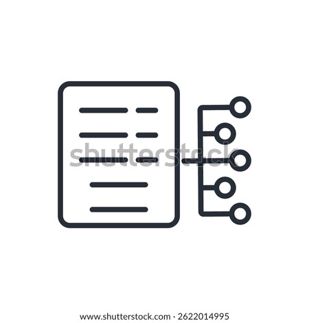 digital data icon. vector.Editable stroke.linear style sign for use web design,logo.Symbol illustration.