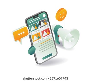 Digital data information smartphone campaign