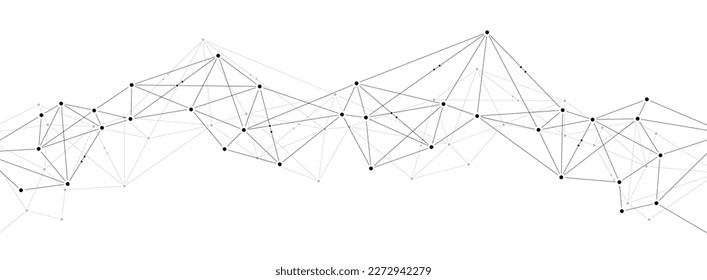 Red de datos digitales tecnología poligonal conecta líneas y puntos de plantilla de fondo.