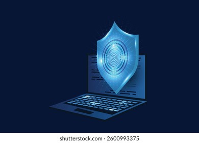 Digital data protection concept. Protection of personal data and internal networks. Cyber security concept