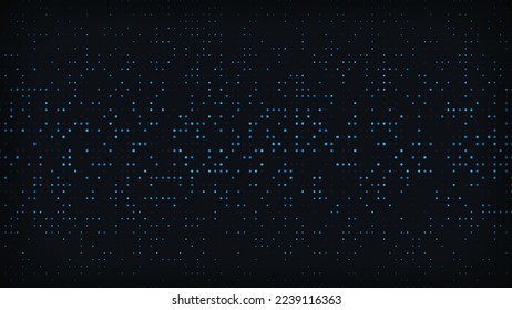 Digital data square blue pattern pixel background. Technology background.