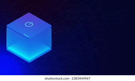 Almacenamiento de datos digitales o concepto de centro de datos. Almacenamiento de información por computadora con líneas abstractas para el fondo de transferencia de datos. Ilustración vectorial.