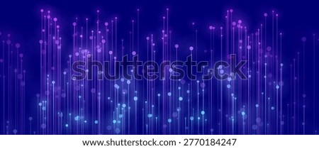 Digital Data Streams and Light Trails, Machine Learning Technology Background