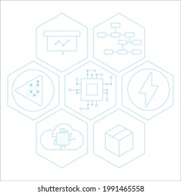 Digital Data Symbol In The Hexagon.