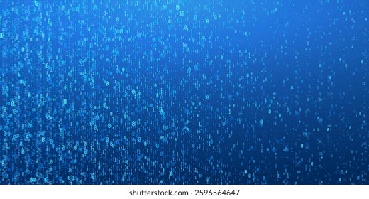 Digital data technology concept. Blue futuristic cyberspace. Vector illustration.