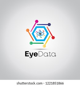 Digital Data Technology with Eye Logo